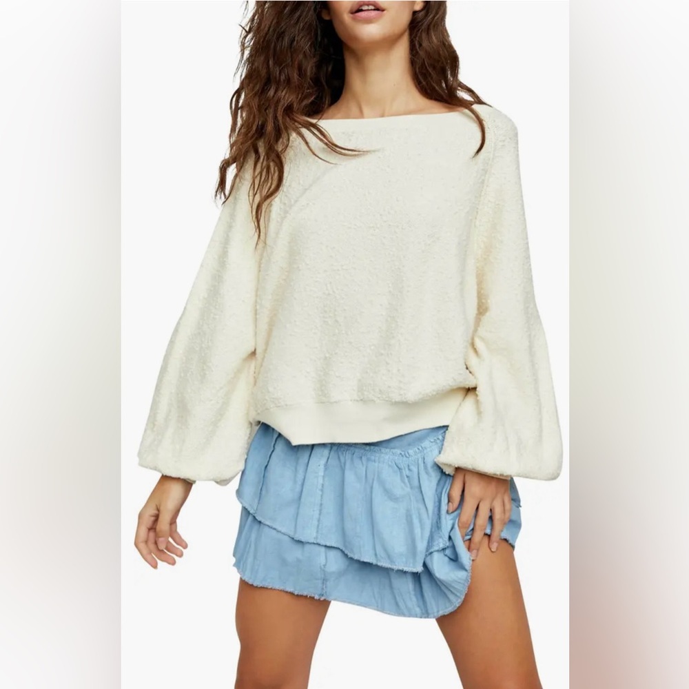 Free People Found My Friend Bouclé Pullover